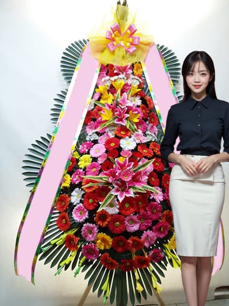 수원 파티웨딩유 3단화환 고급형